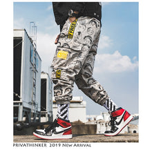Load image into Gallery viewer, Privathinker Men Japanese Streetwear Full Print Joggers Pants 2019 Man Korean Fashion Cargo Pants Males Designer Harem Pants
