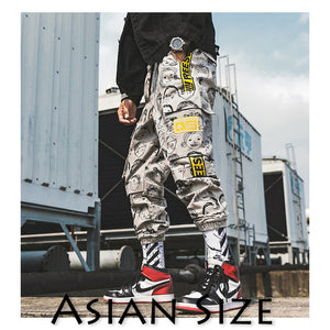 Privathinker Men Japanese Streetwear Full Print Joggers Pants 2019 Man Korean Fashion Cargo Pants Males Designer Harem Pants