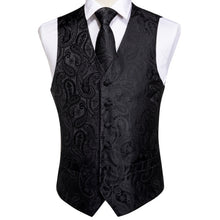 Load image into Gallery viewer, DiBanGu Top 9 styles Vest for Men Silver Red Orange Blue Men&#39;s Vest Suit Business Wedding Party Occasion Hanky Cufflinks Vests