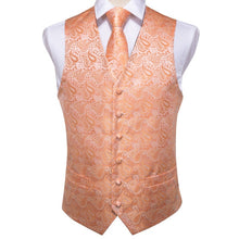 Load image into Gallery viewer, DiBanGu Top 9 styles Vest for Men Silver Red Orange Blue Men&#39;s Vest Suit Business Wedding Party Occasion Hanky Cufflinks Vests