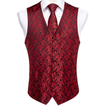 Load image into Gallery viewer, DiBanGu Top 9 styles Vest for Men Silver Red Orange Blue Men&#39;s Vest Suit Business Wedding Party Occasion Hanky Cufflinks Vests